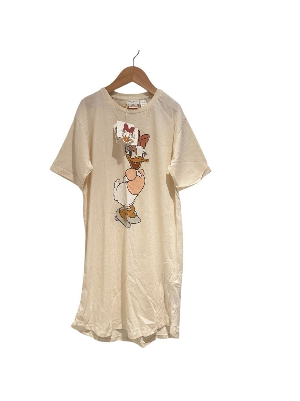 DISNEY X ZARA Cream Daisy Duck Kids Nightgown - size 8-9